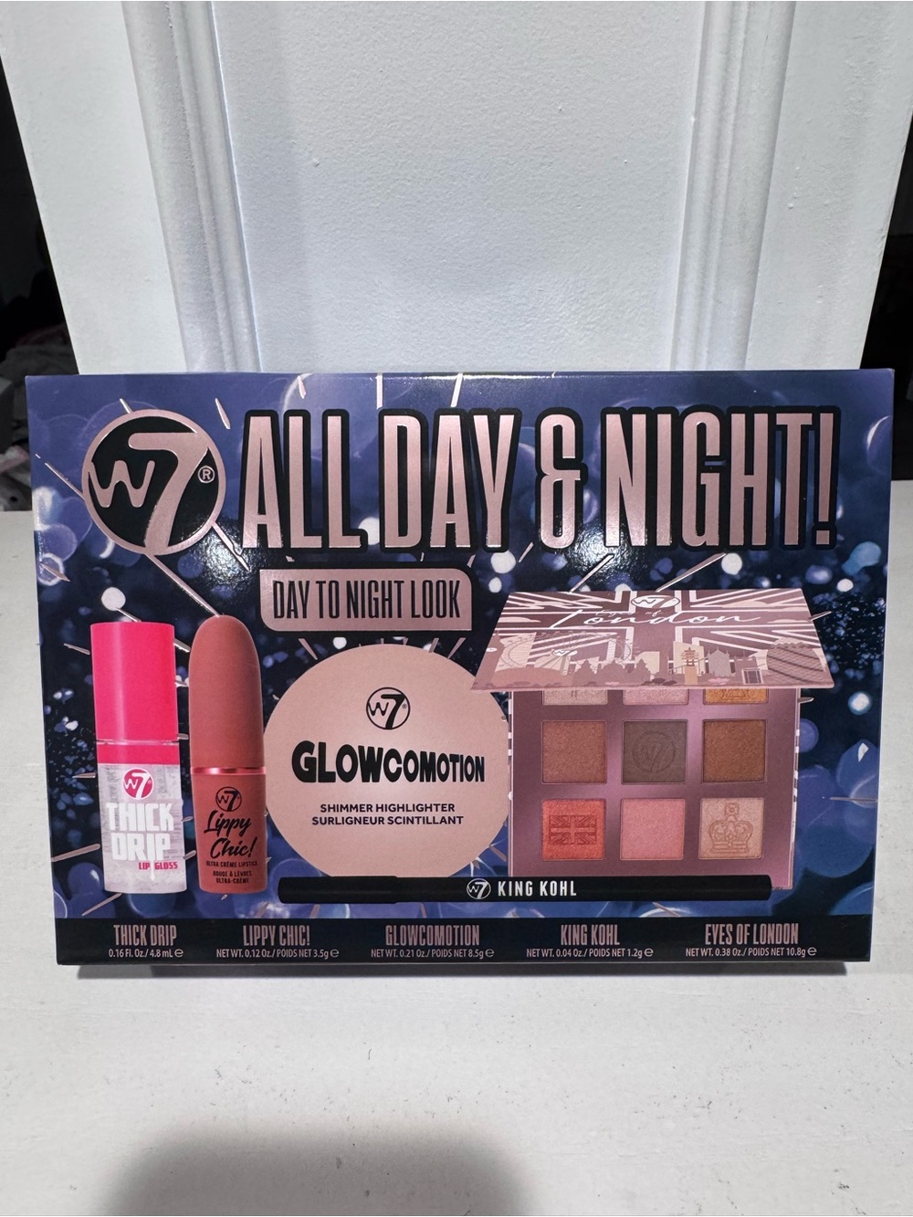 W7 All Day & Night! Glowcomotion Highlighter & Makeup Set - NWT